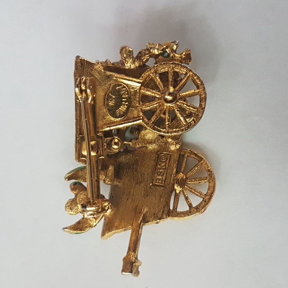 BSK My Fair Lady Flower Cart Brooch - Picture 2 of 5
